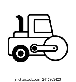 Icono de rodillo de carretera editable Ilustración vectorial de stock