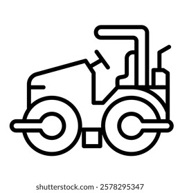 Road Roller icon line vector illustration