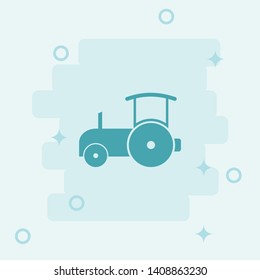 Road Roller Icon. Simple icon, blue colored icon illustration. 