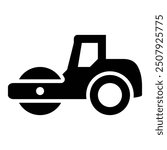 Road Roller Icon, Vector Graphics