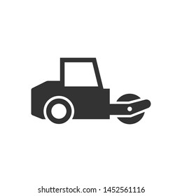 Road roller icon. vector graphics