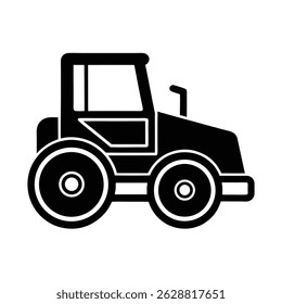Vector del icono del rodillo de la carretera en el fondo blanco