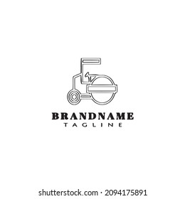 road roller logo cartoon icon design modern vector illustration