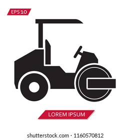 road roller vector icon symbol