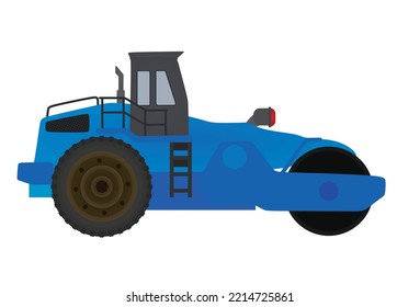 Road roller vehicle. vector illustration