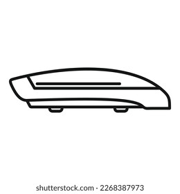 Road roof box icon outline vector. Car trunk. Vacation cargo