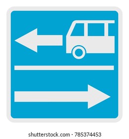 Road for route auto icon. Flat illustration of road for route auto vector icon for web.