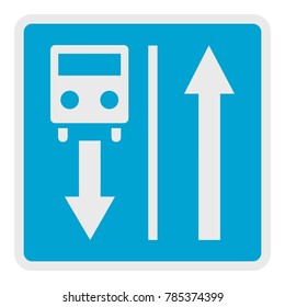 Road for route transport icon. Flat illustration of road for route transport vector icon for web.