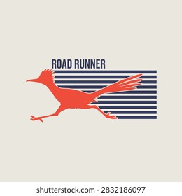 Road runner bird motion lines perfect for apparel, sticker, etc