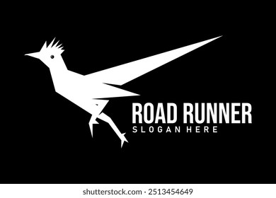 road runner lack and wihte illustration design vector	