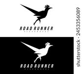 road runner logo design vector art	