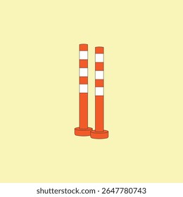Bolardo de la seguridad vial para la Ilustración vectorial del aparcamiento