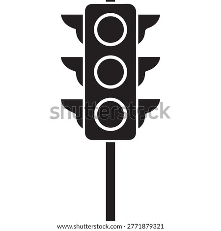 Road safety control system traffic light vector icon