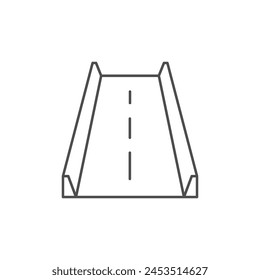 Road safety fence line icon