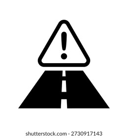 Road safety icon. Vector icon isolated on white background.