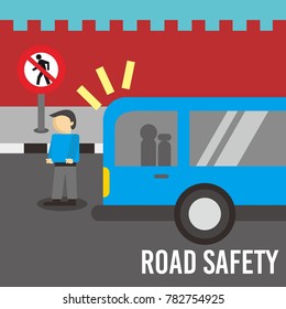 Road Safety Illustration Vector