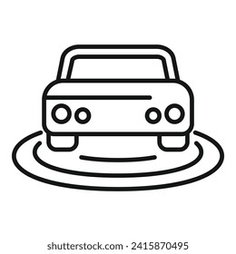 Road safety vehicle icon outline vector. Road sensor. Limit front toll