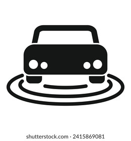 Road safety vehicle icon simple vector. Road sensor. Limit front toll