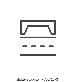 Road scheme line icon