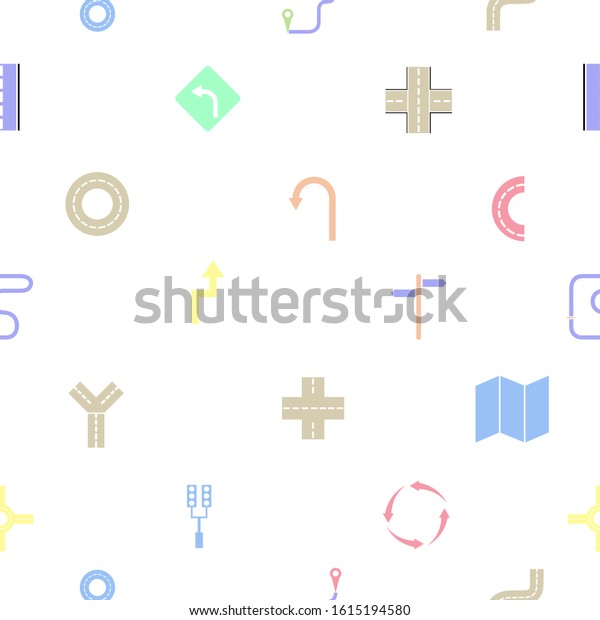 road seamless pattern\
background icon.