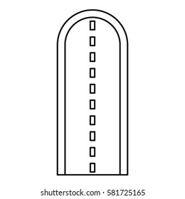 Road section icon. Outline illustration of road section vector icon for web