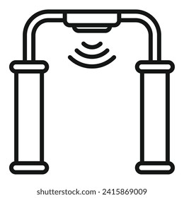 Road sensor arch icon outline vector. Smart system control. Toll front