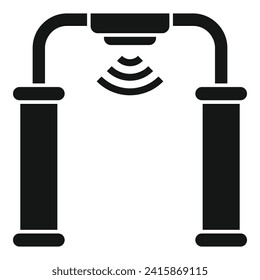 Road sensor arch icon simple vector. Smart system control. Toll front