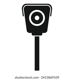 Road sensor camera icon simple vector. Care seat spot. Toll front