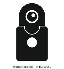 Road sensor control icon simple vector. Detector stop view. Front park driver