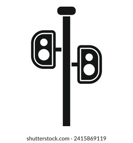 Road sensor icon simple vector. Control system. Network stop view