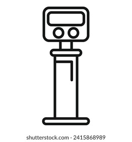 Road sensor toll icon outline vector. Control blind spot. Safety control