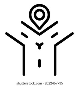 Road sensors icon outline vector. Car sensor. City network