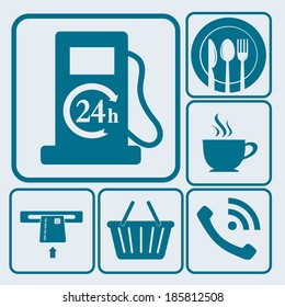 Road service icons 