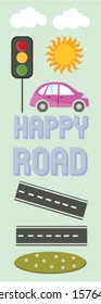 Road set  with text