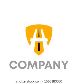 road shield logo vector design template sign