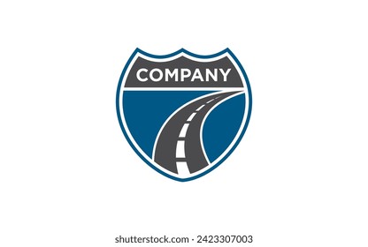Diseño de logotipo de transporte seguro de protección de carreteras	

