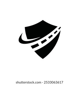 road shield vector logo design
