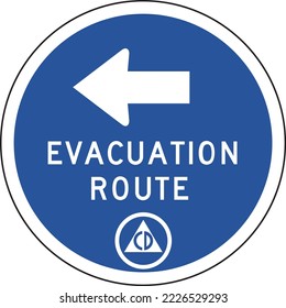 Road Side Rules Of Traffic Sign Board Of Evacuation Route 