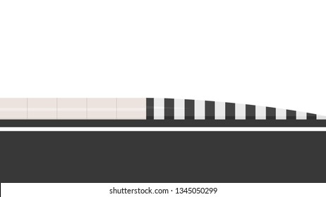 Road side vector. wallpaper. free space for text. copy space. Road fence.