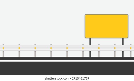 Vektorillustration auf der Straßenseite. Tapete. freier Platz für Text. Kopienraum. Straßenzaun.