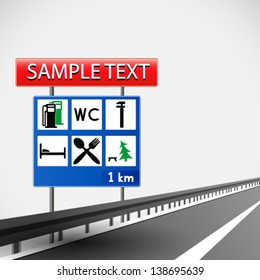Road sign abstract background.