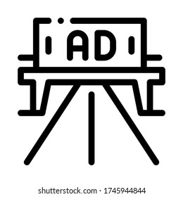 road sign ads icon vector. road sign ads sign. isolated contour symbol illustration