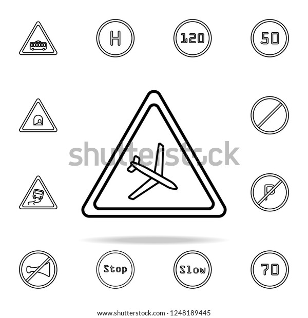 road sign airport icon. road sign icons universal\
set for web and mobile