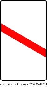 A road sign approaching a railway crossing. Warning for vehicle drivers. Vector image.