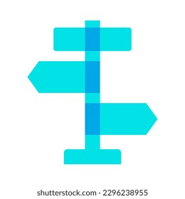 Road sign arrow direction blue icon vector illustration