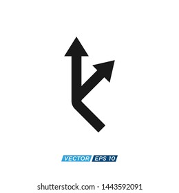 Road Sign Arrow Icon Symbol Illustration 