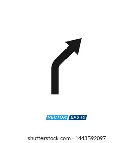 Road Sign Arrow Icon Symbol Illustration 