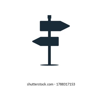 Diseño de la plantilla del logotipo del vector de iconos de la flecha de la ruta