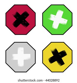 road sign - atypical cross