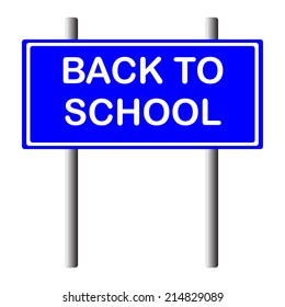 road sign - back to school